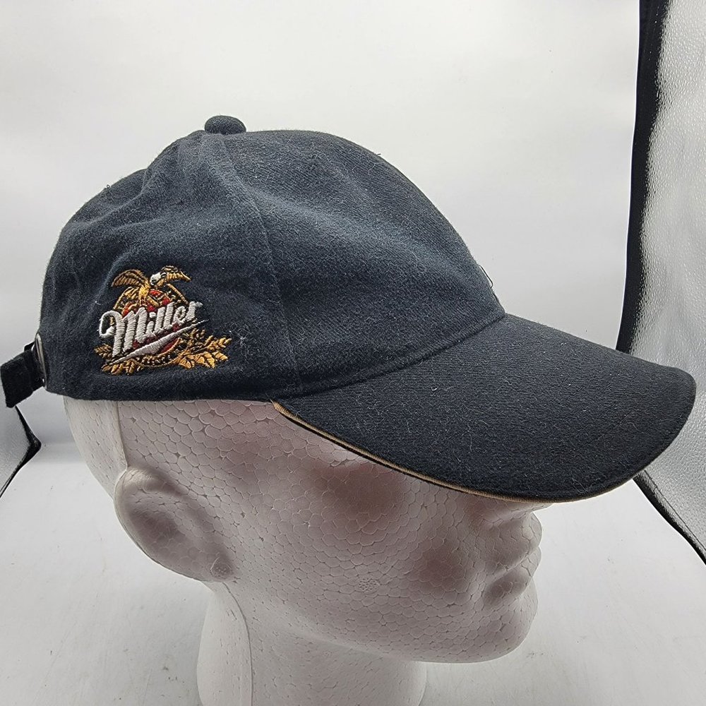 Miller Genuine Draft Beer Adults Hat Black Stretch Fit Baseball Cap
